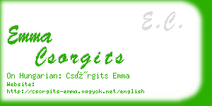emma csorgits business card